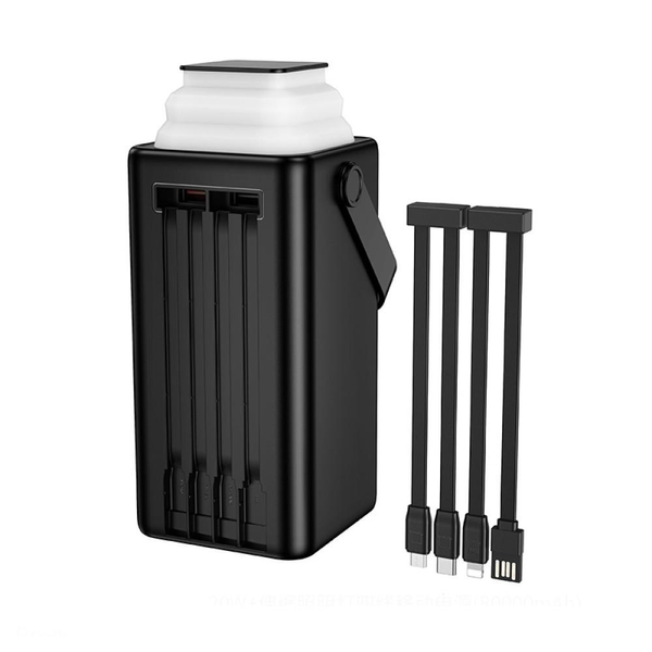 УМБ Павербанк 80000 mAh 22.5W Borofone BJ65B с быстрой зарядкой PD/QC и фонариком Черный 87396331 фото