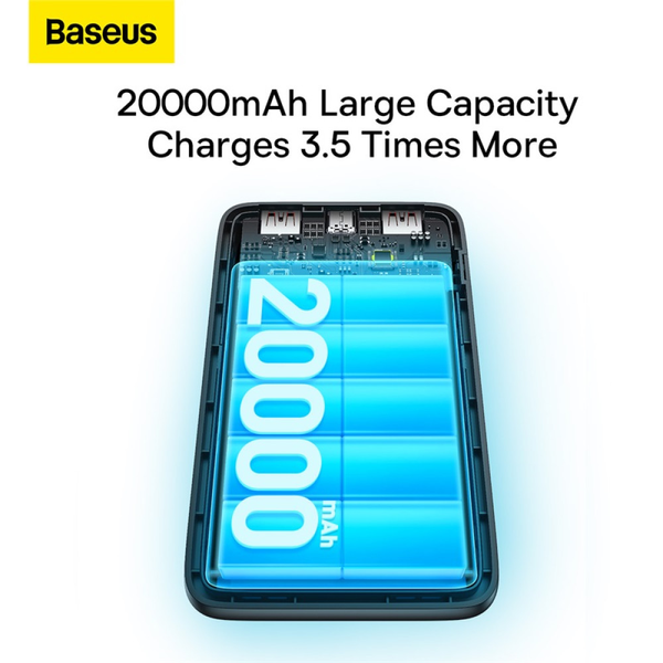 УМБ Павербанк 20000 mAh 22.5W Baseus Bipow Pro с быстрой зарядкой QC3.0+PD3.0 Черный 7530066 фото