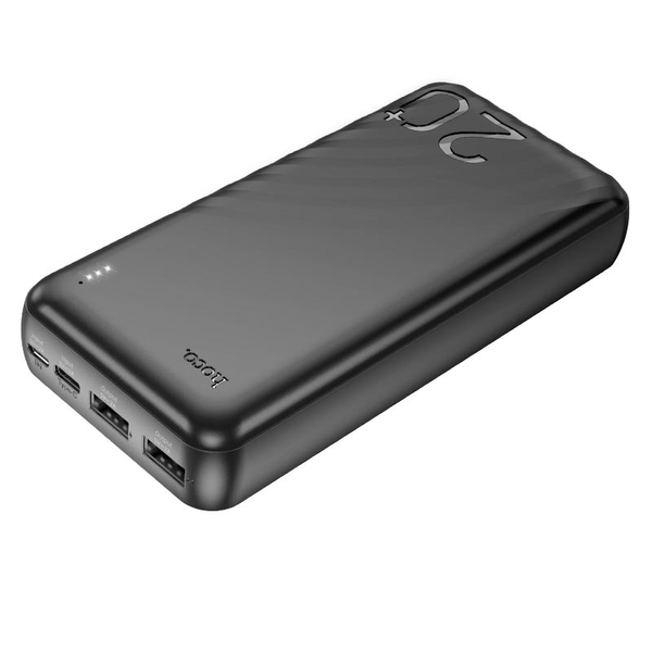 УМБ Павербанк 20000 mAh 2A Hoco J123A с быстрой зарядкой и LED-индикатором Черный 1255633 фото