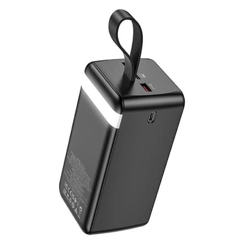 УМБ Павербанк 50000 mAh 22.5W Borofone BJ14D зі швидкою зарядкою PD/QC та ліхтариком Чорний 6302631 фото