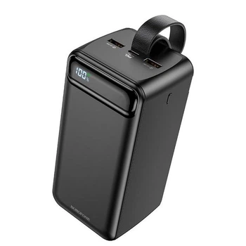УМБ Павербанк 50000 mAh 22.5W Borofone BJ14D зі швидкою зарядкою PD/QC та ліхтариком Чорний 6302631 фото