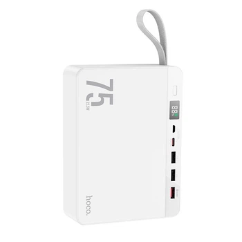 УМБ Павербанк 75000 mAh 22.5W Hoco J94 с быстрой зарядкой и дисплеем Белый 011111111 фото