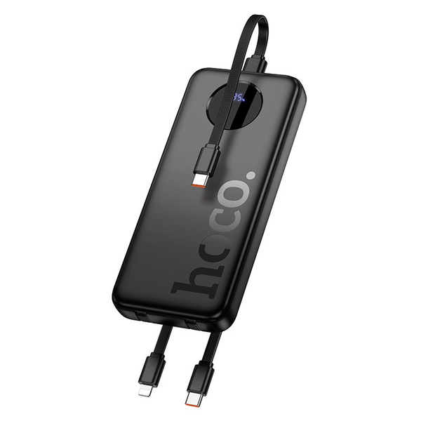 УМБ Павербанк 10000 mAh 22.5W Hoco J132 зі швидкою зарядкою та 3 вбудованими кабелями Чорний 9448633 фото