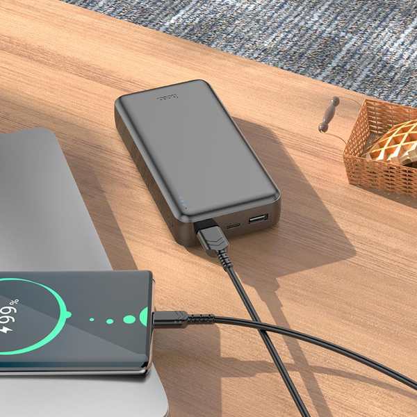 УМБ Павербанк 20000 mAh 2.1A Hoco J100A с LED-индикатором Черный 2225053 фото