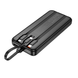 УМБ Павербанк 10000 mAh 22.5W Hoco J132 зі швидкою зарядкою та 3 вбудованими кабелями Чорний 9448633 фото 2