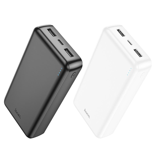 УМБ Павербанк 20000 mAh 2.1A Hoco J100A з LED-індикатором Білий 8745053 фото