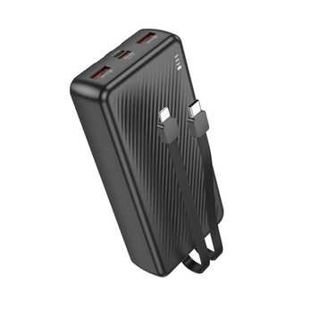 УМБ Павербанк 20000 mAh 22.5W Borofone BJ57A с быстрой зарядкой и 2 встроенными кабелями Черный 9945050 фото