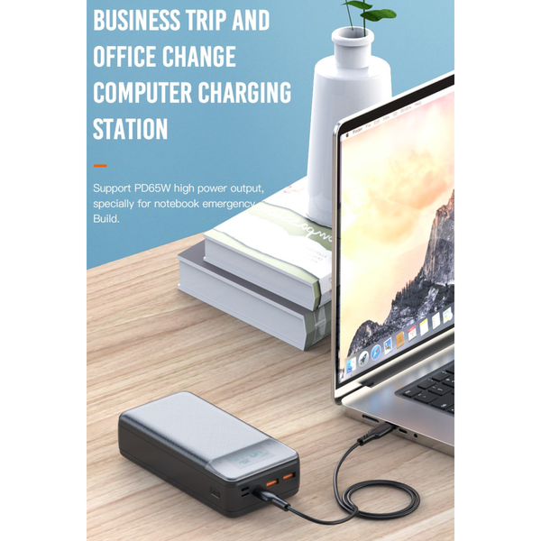 УМБ Павербанк 30000 mAh 65W XO PR201 с быстрой зарядкой PD/QC Черный 3585053 фото