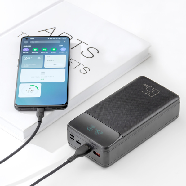 УМБ Павербанк 30000 mAh 65W XO PR201 с быстрой зарядкой PD/QC Черный 3585053 фото