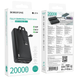 УМБ Павербанк 20000 mAh 22.5W Borofone BJ57A зі швидкою зарядкою та 2 вбудованими кабелями Чорний 9945050 фото 5