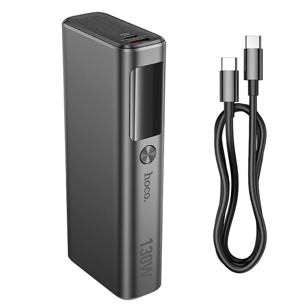 УМБ Павербанк 20000 mAh 130W Hoco Q17B зі швидкою зарядкою та дисплеєм Чорний 3289633 фото