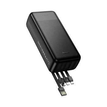 УМБ Павербанк 30000 mAh 2A Hoco J163B с 4 встроенными кабелями Черный 0359633 фото