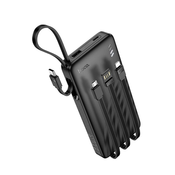 УМБ Павербанк 10000 mAh 2A Hoco J146 с 4 встроенными кабелями Черный 1209633 фото