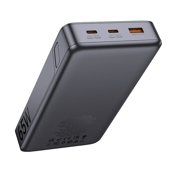 УМБ Павербанк 25000 mAh 65W Hoco Q40 с быстрой зарядкой PD/QC Серый 2285053 фото