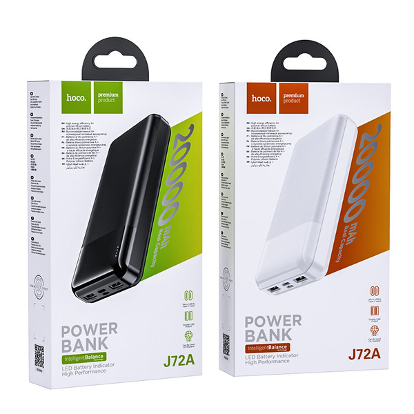 УМБ Павербанк 20000 mAh 2A Hoco J72A с LED-индикатором Белый 5504053 фото