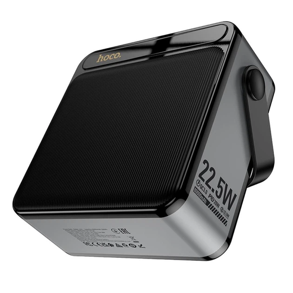 УМБ Павербанк 80000 mAh 22.5W Hoco J161 зі швидкою зарядкою та ліхтарем Чорний 3202222 фото