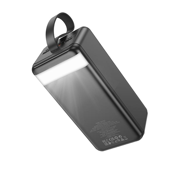 УМБ Павербанк 60000 mAh 22.5W Hoco J123C зі швидкою зарядкою та ліхтарем Чорний 7419633 фото
