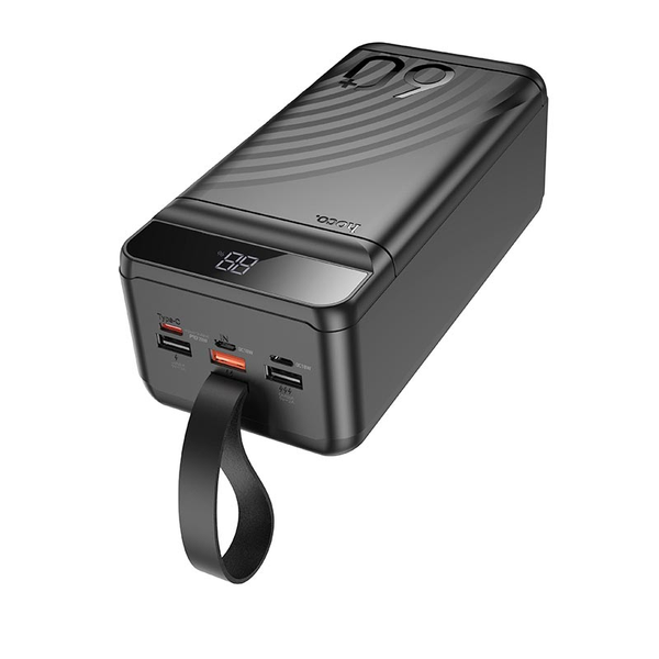 УМБ Павербанк 60000 mAh 22.5W Hoco J123C зі швидкою зарядкою та ліхтарем Чорний 7419633 фото