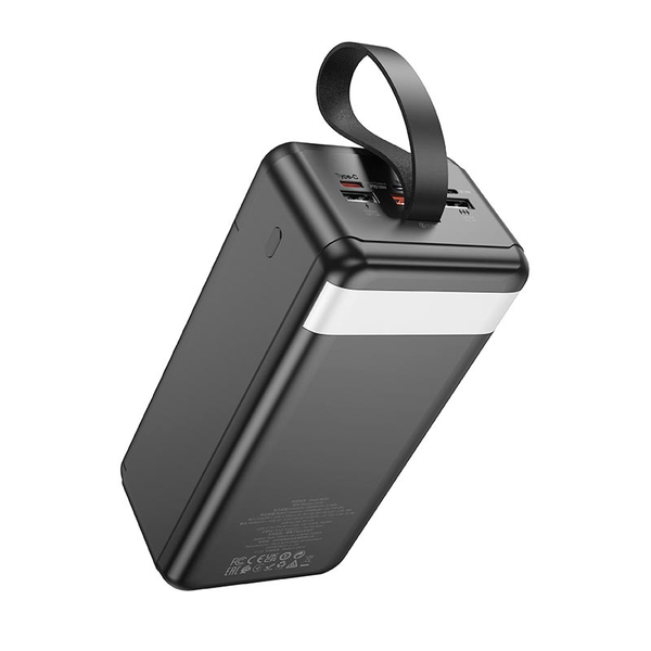УМБ Павербанк 60000 mAh 22.5W Hoco J123C зі швидкою зарядкою та ліхтарем Чорний 7419633 фото