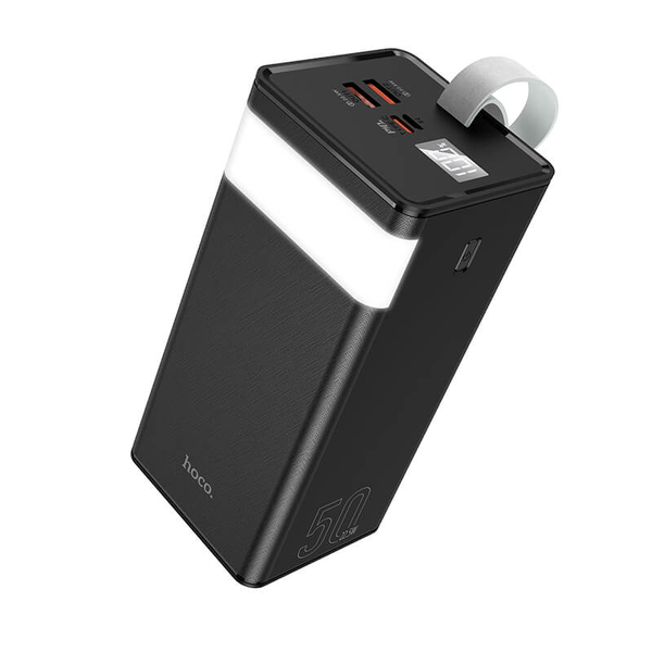 УМБ Павербанк 50000 mAh 22.5W Hoco J86A с быстрой зарядкой и фонарем Черный 7719633 фото