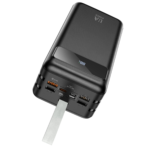 УМБ Павербанк 60000 mAh 22.5W UA Power J86-UA с быстрой зарядкой и фонарем Черный 2255866 фото