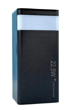 УМБ Павербанк 40000 mAh 22.5W WUW-TUGII Y54 зі швидкою зарядкою та ліхтарем Чорний 8805866 фото