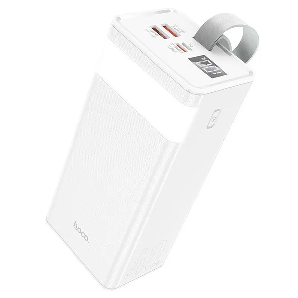 УМБ Павербанк 40000 mAh 22.5W Hoco J86 зі швидкою зарядкою та ліхтарем Білий 8919633 фото