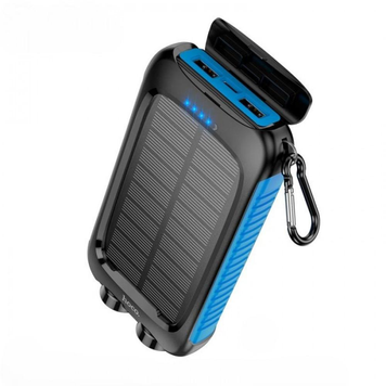 УМБ Павербанк 8000 mAh 10W Hoco DB51 с солнечной панелью и фонарем Черный 1304053 фото