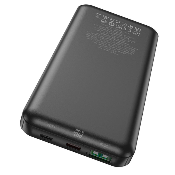 УМБ Павербанк 10000 mAh 20W Hoco J102 с быстрой зарядкой и дисплеем Черный 5974053 фото
