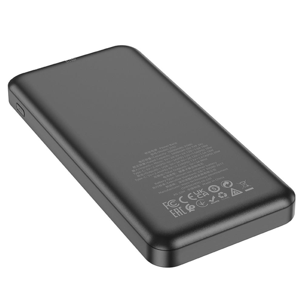 УМБ Павербанк 10000 mAh 20W Hoco J102 с быстрой зарядкой и дисплеем Черный 5974053 фото
