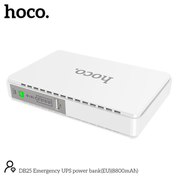 ИБП Павербанк 8800 mAh 17W Hoco DB25 с индикатором и поддержкой USB/LAN/POE Белый 8799633 фото