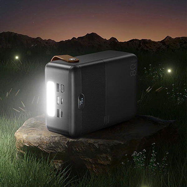 УМБ Павербанк 80000 mAh 27W Remax RPP-118 с быстрой зарядкой и фонарем Черный 1295053 фото