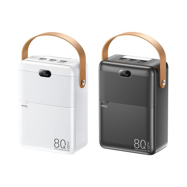 УМБ Павербанк 80000 mAh 27W Remax RPP-118 с быстрой зарядкой и фонарем Черный 1295053 фото