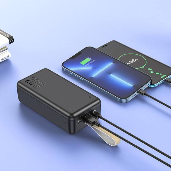 УМБ Павербанк 30000 mAh 20W Hoco J87B с быстрой зарядкой PD/QC3.0 Черный 1165053 фото