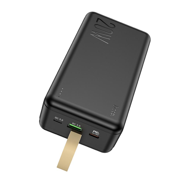 УМБ Павербанк 30000 mAh 20W Hoco J87B с быстрой зарядкой PD/QC3.0 Черный 1165053 фото