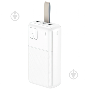 УМБ Павербанк 30000 mAh 2.1A XO PR199 з LED-індикатором Білий 7745053 фото