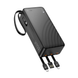 УМБ Павербанк 30000 mAh 2A Hoco J146B з 4 вбудованими кабелями Чорний 6559633 фото 2