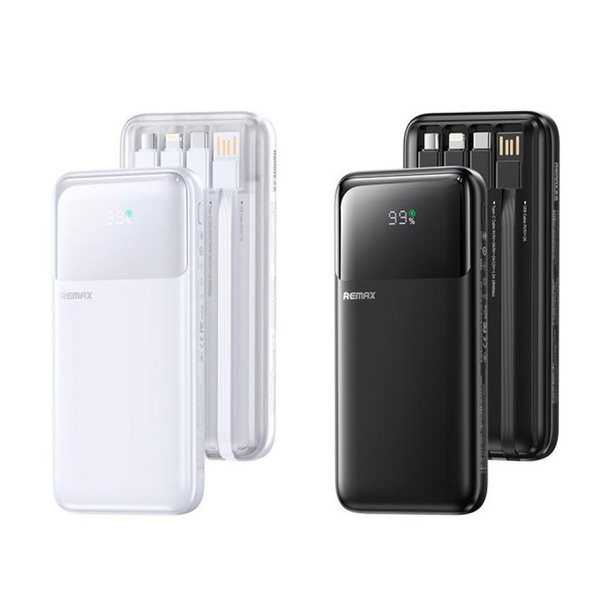 УМБ Павербанк 10000 mAh 22.5W Remax FCP-1 с быстрой зарядкой и 4 встроенными кабелями Черный 9851053 фото