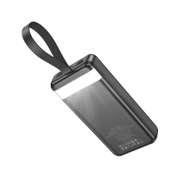 УМБ Павербанк 30000 mAh 22.5W Hoco J123B с быстрой зарядкой и фонарем Черный 9975053 фото