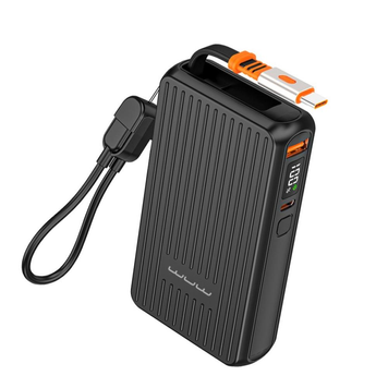 УМБ Павербанк 10000 mAh 22.5W WUW Y141 зі швидкою зарядкою та 2 кабелями Чорний 6211053 фото