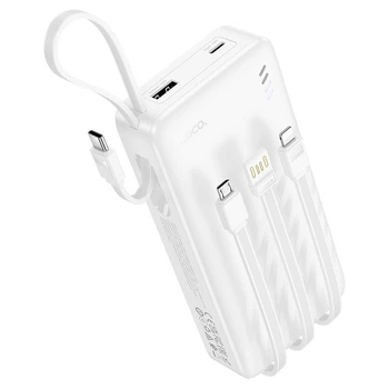 УМБ Павербанк 20000 mAh 2A Hoco J146A с 4 встроенными кабелями Белый 2059633 фото