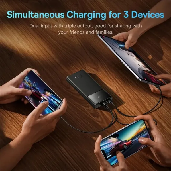 УМБ Павербанк 10000 mAh 22.5W Baseus Star-Lord зі швидкою зарядкою та кабелем USB to Type-C Чорний 6360066 фото