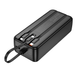 УМБ Павербанк 30000 mAh 22.5W Hoco J132B с быстрой зарядкой и 3 встроенными кабелями Черный 5559633 фото 2