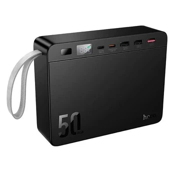 УМБ Павербанк 50000 mAh 22.5W Hoco J166 с быстрой зарядкой и фонариком Черный 06531111 фото