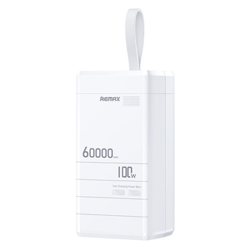 УМБ Павербанк 60000 mAh 100W Remax RPP-650 с быстрой зарядкой PD/QC Белый 3065053 фото