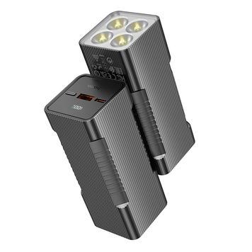 УМБ Павербанк 10000 mAh 22.5W Hoco Q15 с быстрой зарядкой и фонарем Черный 1169633 фото