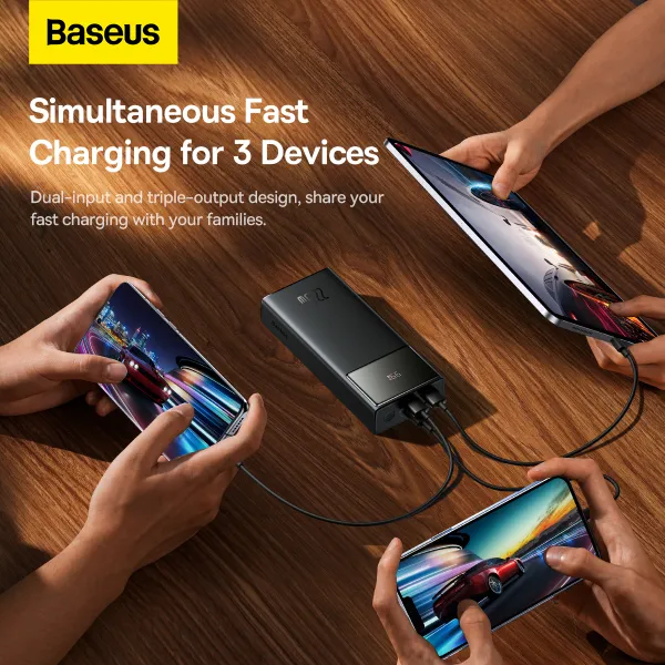 УМБ Павербанк 30000 mAh 22.5W Baseus Star-Lord зі швидкою зарядкою та кабелем USB to Type-C Чорний 3210066 фото