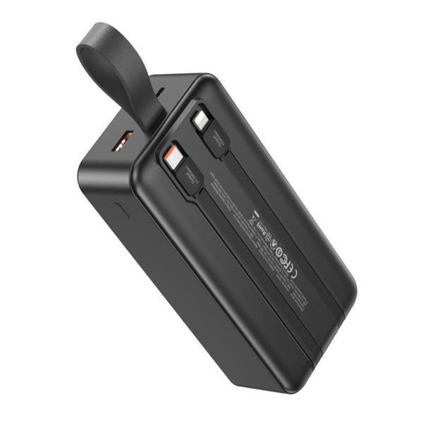 УМБ Павербанк 30000 mAh 22.5W XO PR250 с быстрой зарядкой и 2 встроенными кабелями Черный 52345053 фото