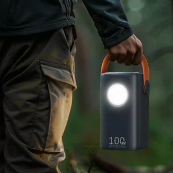 УМБ Павербанк 60000 mAh 100W Remax RPP-100 с быстрой зарядкой и фонарем Синий 2015053 фото