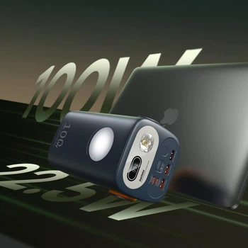 УМБ Павербанк 60000 mAh 100W Remax RPP-100 с быстрой зарядкой и фонарем Синий 2015053 фото